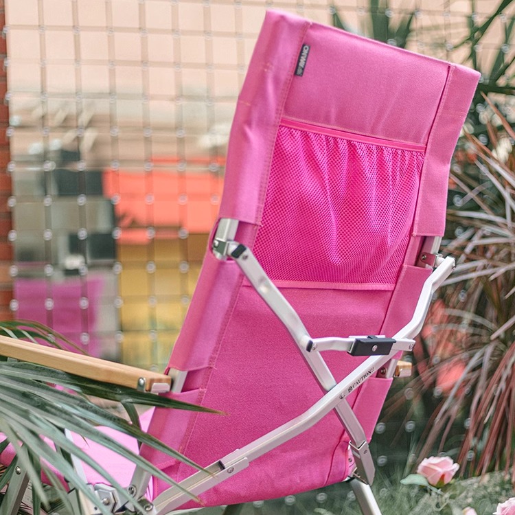 OnwaySports限量版粉红玫红色户外躺椅高背海狗椅多巴胺折叠椅子