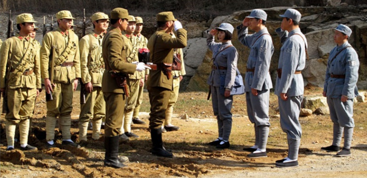 新国民军官服民国国军士兵大盖帽军官女特务间谍舞台话剧表演服装-图1