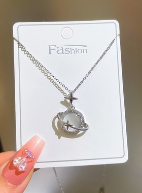 感星月神话气质百搭项链2025新款潮气质时尚网红短款锁骨链女金色