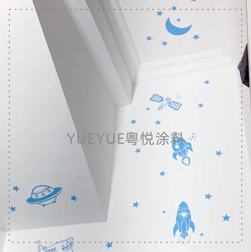 星月白云乳胶漆造型模具内外墙绘画彩绘喷涂鸦儿童房印花镂空模板 - 图2