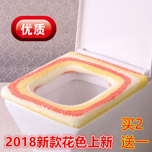 冬季加厚长方形马桶垫坐垫家用正方型坐便套器垫加绒大号通用欧式 - 图2