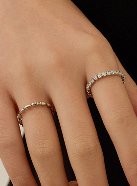 S925纯银高级感小方糖水滴抽拉戒