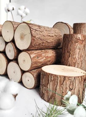 原木树桩摆件摄影拍照装饰