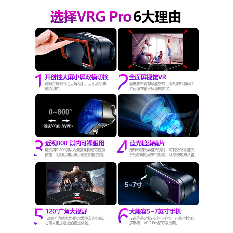 PICO4vr眼镜私人vr电a影vr电影vr视频vr眼镜手机专用vr眼镜头盔式 - 图2