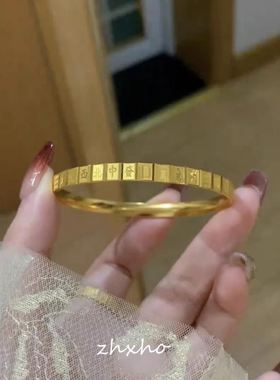 黄金色麻将手链女2025新款十三幺手串手饰本命年胡牌转运送女友