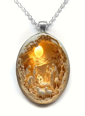 优雅的玻璃项链，日常佩戴和特殊场合的理想选择，圣诞节、复活节