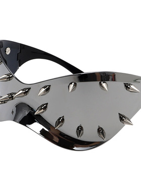 Ciseonik 新款铆钉大框未来感时尚太阳眼镜 个性潮流街拍护目镜