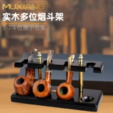 Труба с твердым древесиной 5-позиционная римская коллекция римская коллекция подставка для 4-позиционных сигарет труб сиденья трубы