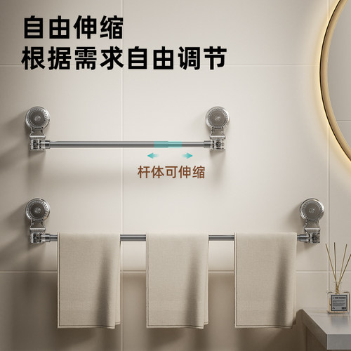 吸盘拖鞋架浴室免打孔壁挂式可旋转卫生间置物架厕所门后收纳架子 - 图2