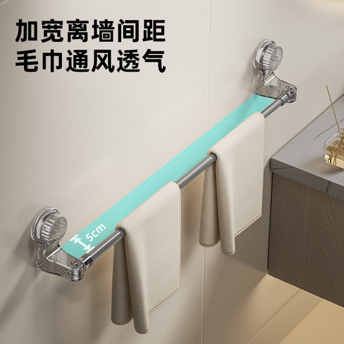 吸盘拖鞋架浴室免打孔壁挂式可旋转卫生间置物架厕所门后收纳架子 - 图1