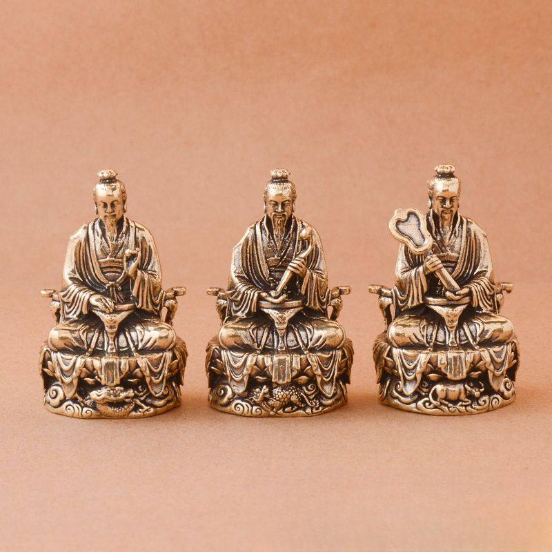 黄铜复古做旧三清天尊迷你摆件元始天尊道德天尊灵宝天尊桌面摆件,淘宝优惠券,粉丝福利购,淘宝优惠卷