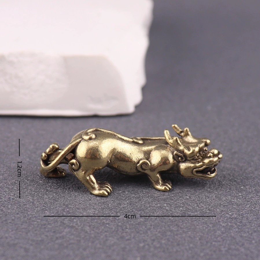 纯黄铜(一对装)小号祥云貔貅祥瑞之物复古居家装饰茶宠桌面铜摆件,淘宝优惠券,粉丝福利购,淘宝优惠卷