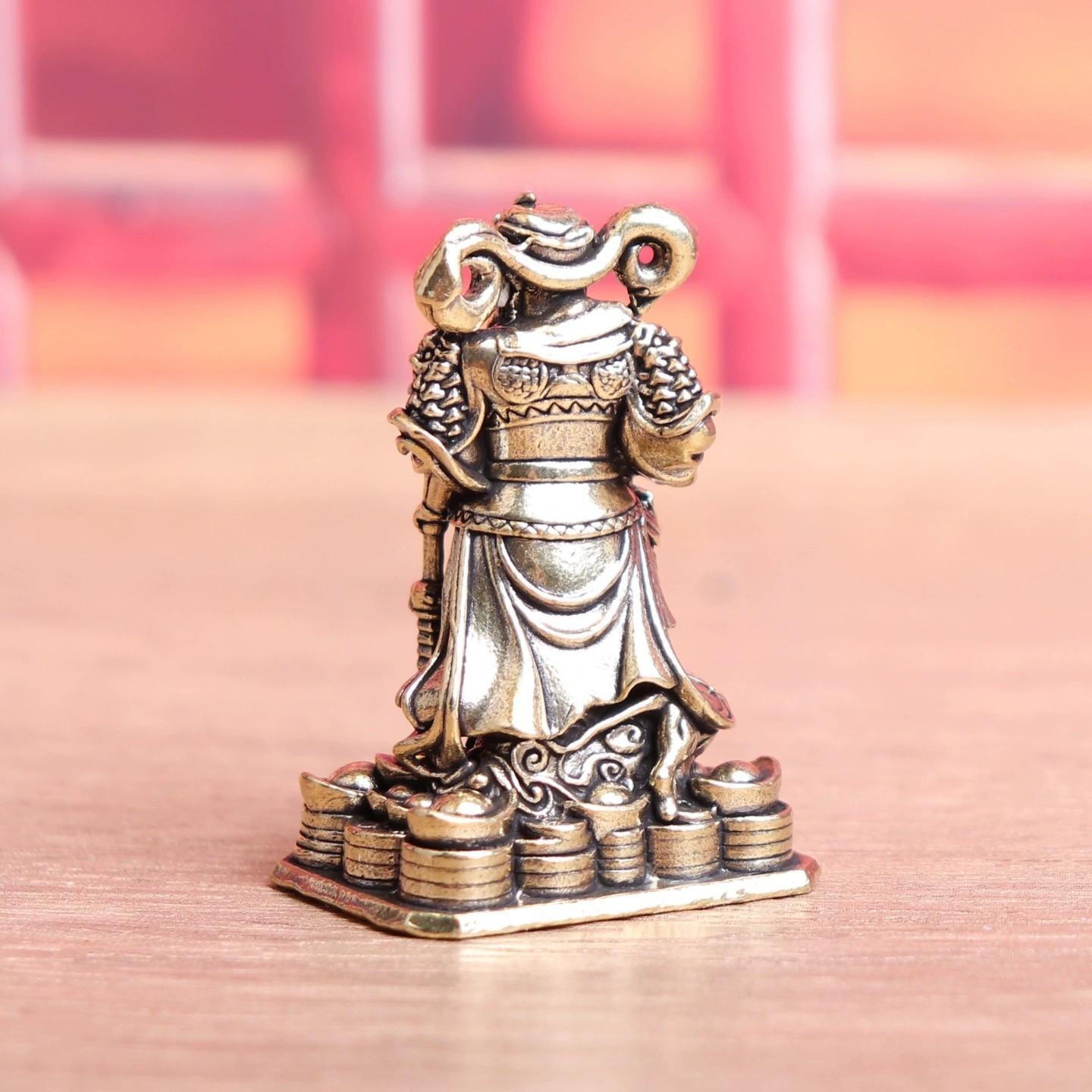 纯黄铜武财神赵公明财神爷复古老物件居家装饰桌面茶宠工艺品摆件,淘宝优惠券,粉丝福利购,淘宝优惠卷