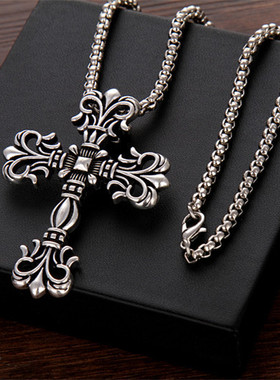 日韩时尚夜店潮人十字架项链 权志龙GD同款复古时尚潮流克罗配饰