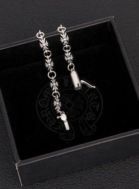 ch克罗星泰银复古开关十字架手链个性欧美经典嘻哈朋克风手饰手链