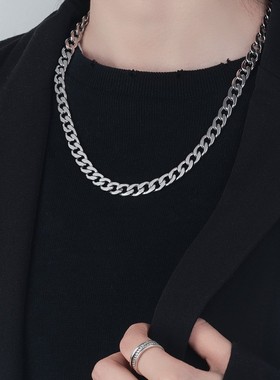 不绣钢NK链男士古巴项链304钛钢颈链女hiphop欧美嘻哈diy饰品配件