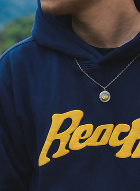 黄铜镀银复古圆牌高山吊坠手工山系山谷潮流高级感项链中性百搭款