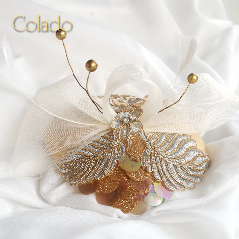 Colado扣诺儿童婚纱礼帽小女孩头饰走秀演出夸张高端钢琴羽毛发饰,淘宝优惠券,粉丝福利购,淘宝优惠卷