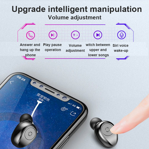 Bluetooth Earphones HD Stereo Wireless Headphones Headset - 图1