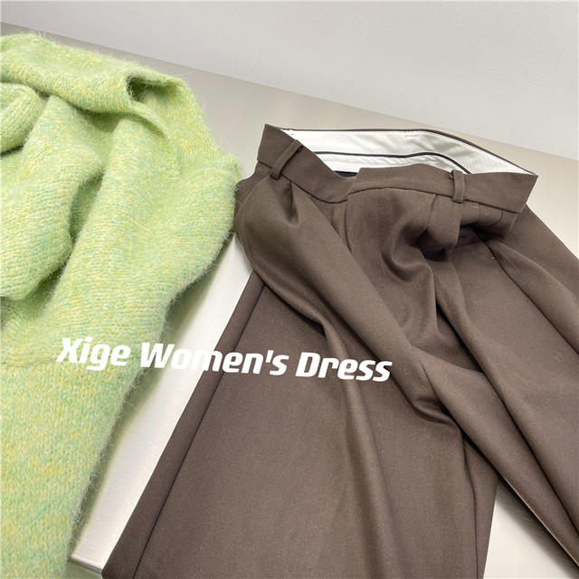 High waist Korean style other trousers woolen casual pants
