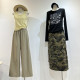 American retro 100 cotton camouflage skirt women's spring and summer 2026 new loose straight workwear skirt casual skirt