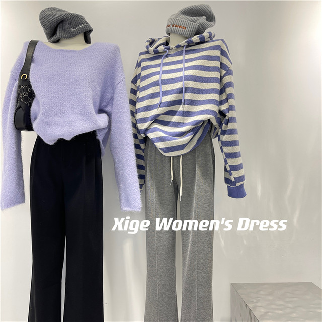 High waist Korean style other trousers woolen casual pants