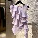 Lilac ruffle design sleeveless top 2026 summer ຮູບແບບໃຫມ່ tops ເປັນເອກະລັກແລະງາມສໍາລັບແມ່ຍິງ