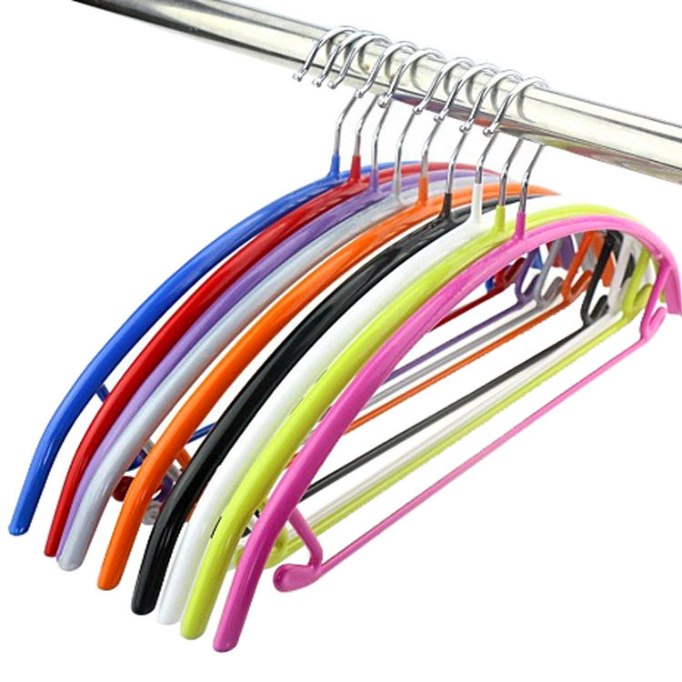 爱尚加粗加厚半圆无痕浸塑防滑护肩衣架不起包晾晒套装衣裤架收纳 - 图3