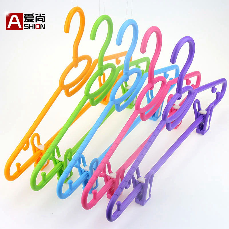 爱尚加粗加厚半圆无痕浸塑防滑护肩衣架不起包晾晒套装衣裤架收纳 - 图2