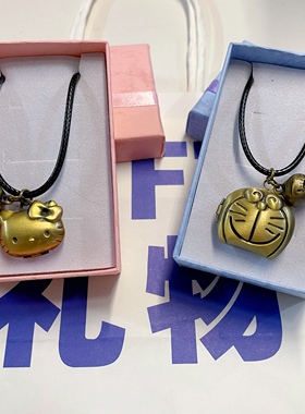 包邮可放定制哆啦A梦项链相盒