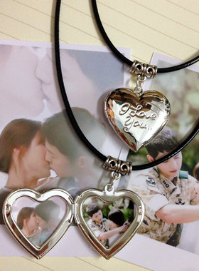 放照片定制DIY心形闺蜜包邮项链