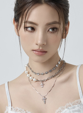 Starfire铜合金仿珍珠轻奢锁骨链