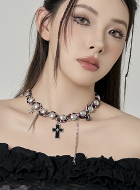 原创时尚新款锁骨链流苏设计感