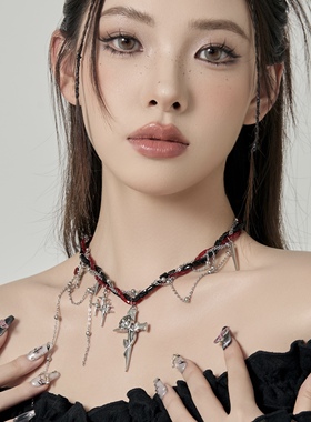 原创甜酷辣妹重工朋克项链