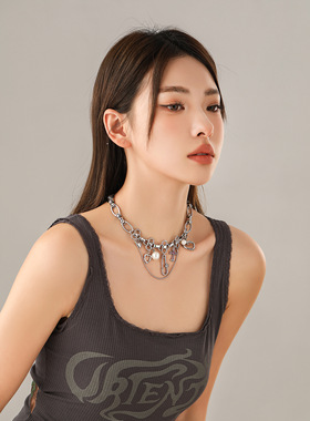 Starfire钛钢甜酷锁骨链