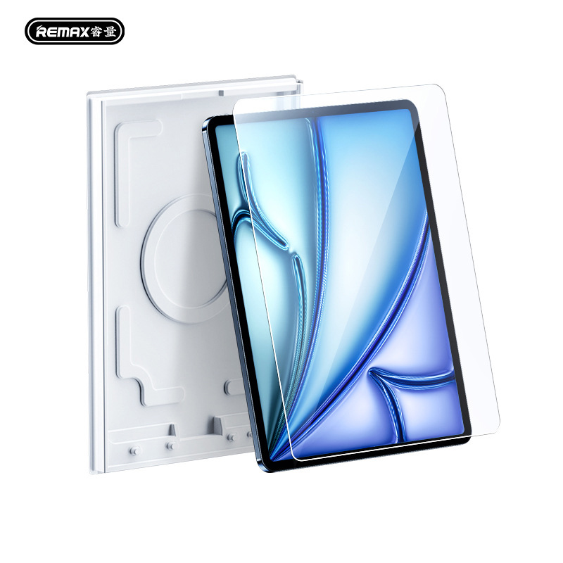 REMAX自带无尘仓秒贴 适用苹果iPad Pro 2024款 Air6/7 24/25版(11/13英寸)平板贴膜高清钢化玻璃保护膜易贴 - 图0