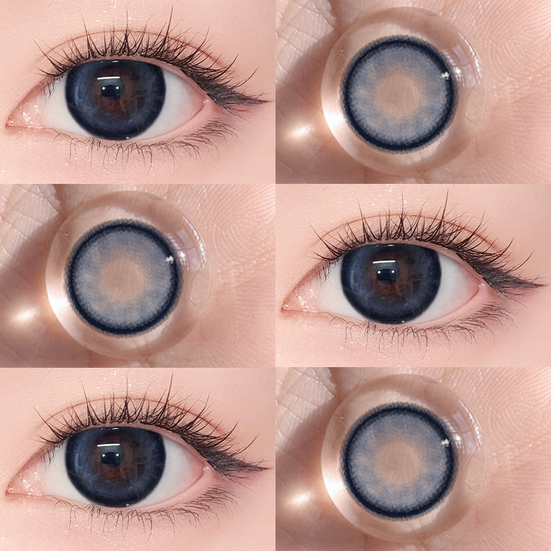 日抛10片装奶球黑美瞳日常素颜14.5mm大直径隐形眼镜近视度数3xx - 图1