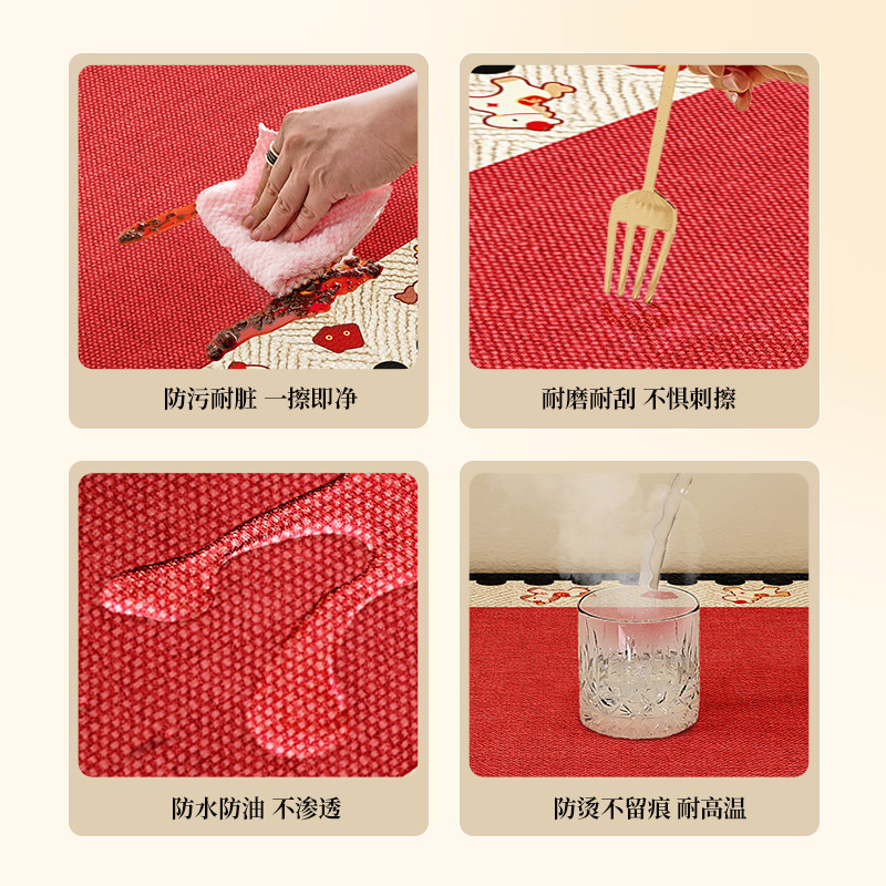 2026新年皮革餐边柜垫电视柜台面保护垫防水防油防烫免洗可擦桌面,淘宝优惠券,粉丝福利购,淘宝优惠卷