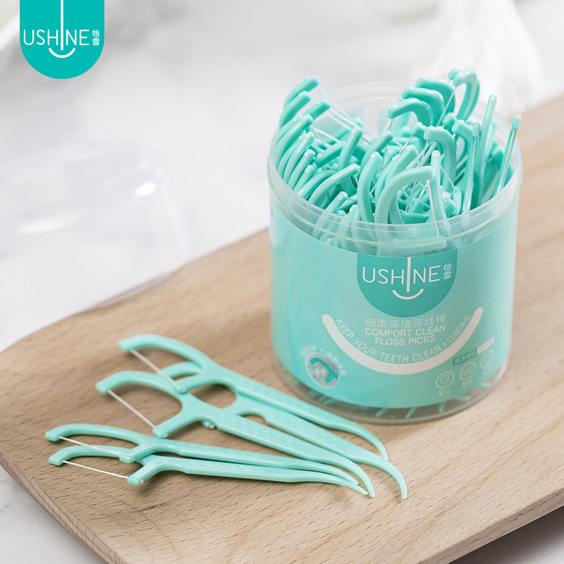 怡雪高拉力200支细柔深洁牙线棒 ushine怡雪牙线/牙线棒