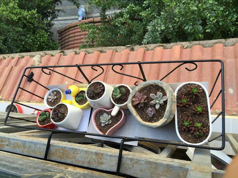 Rectangular balcony railing iron flower stand special price