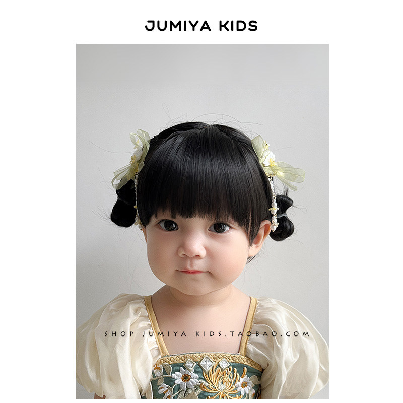 玉兔款~儿童中国风汉服头饰发夹古装宝宝古风元素搭配小女孩发饰 - 图1