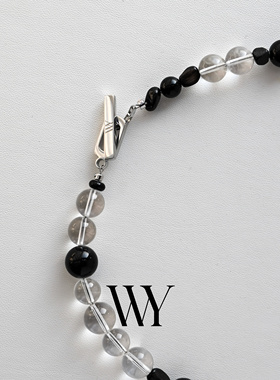 WY原创设计款黑白拼接项链