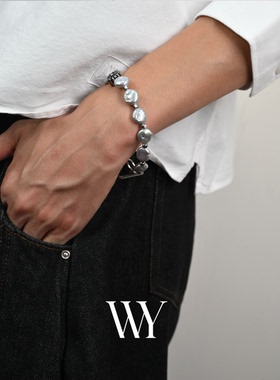 WY新款项链淡水巴洛克设计款颈链手链中性情侣款原创高级甜酷风