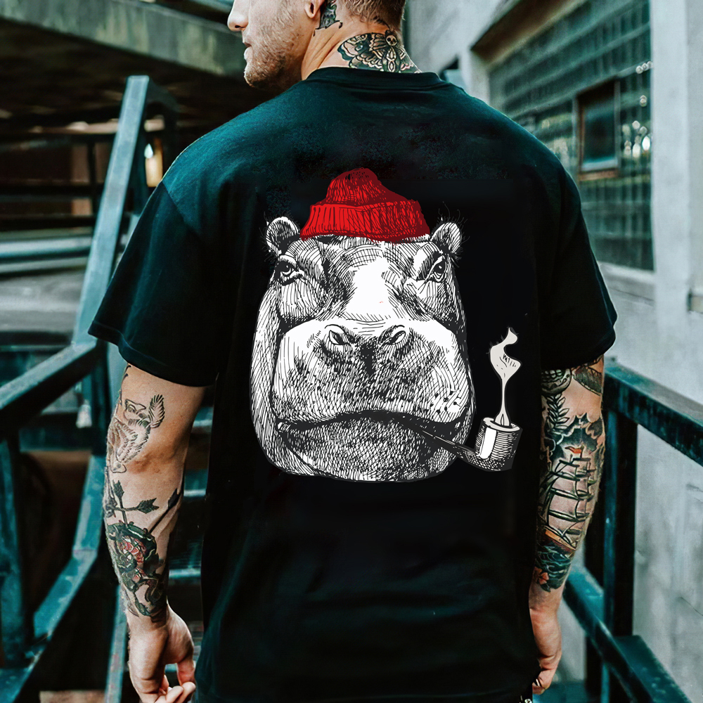 T Shirt Men Fashion Viking Harajuku T-shirts Cartoon Origina - 图1