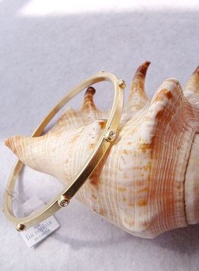 欧美风饰品金色水晶钻手镯