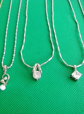 欧美风饰品锆石水晶短款项链