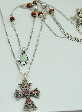 饰品木珠图片数字项链特价