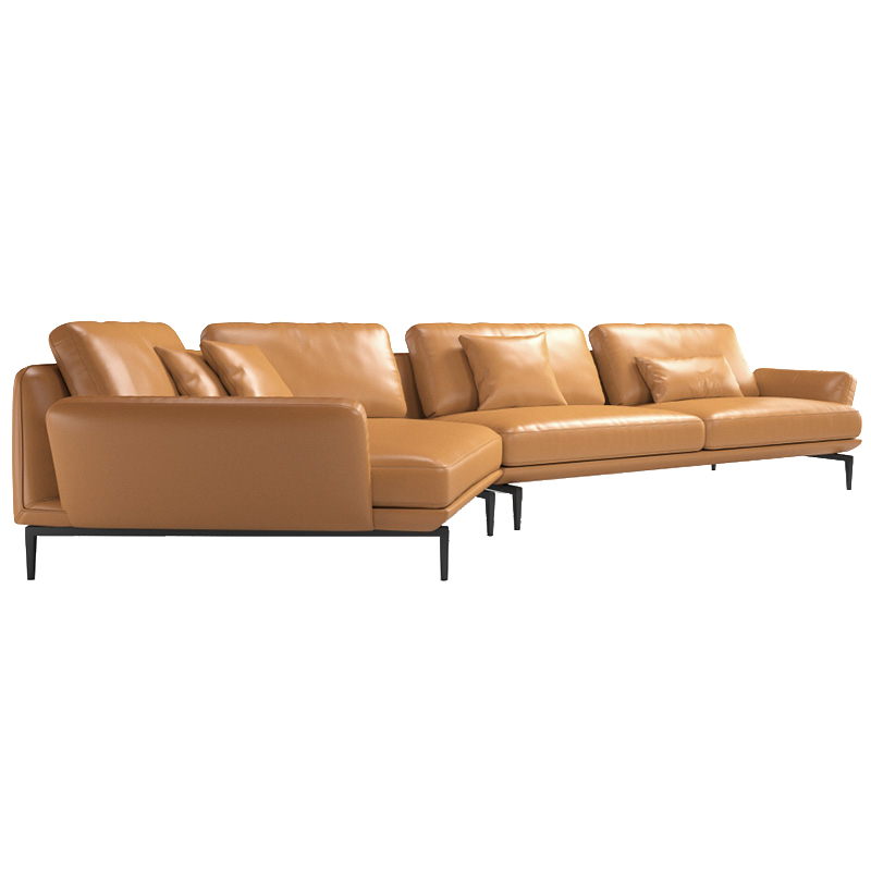 VATAR梵达简约现代意式极简轻奢小户型转角异形客厅真皮沙发组合
