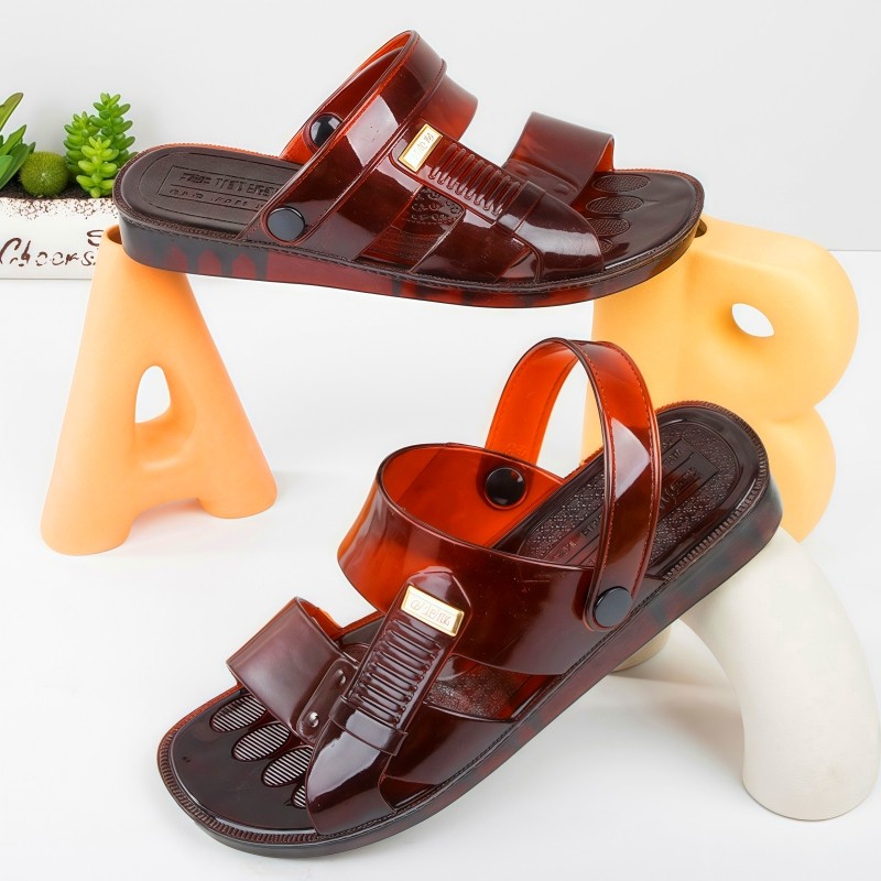 男士牛筋凉鞋拖鞋两用新款时尚复古防滑耐磨熟胶休闲防臭舒适拖鞋,淘宝优惠券,粉丝福利购,淘宝优惠卷