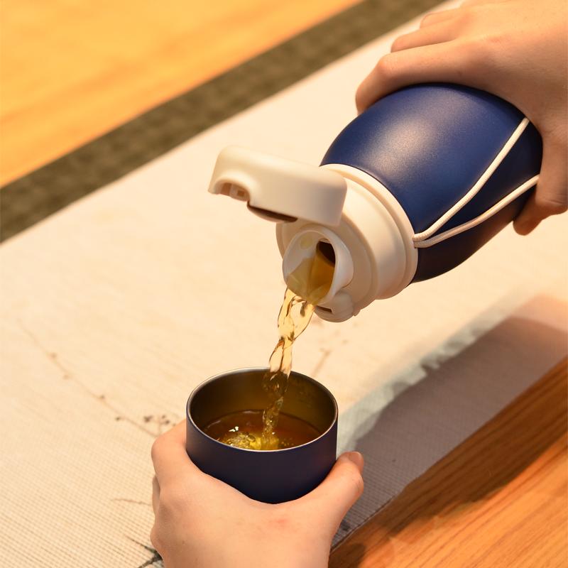 林恩云青杯磁吸弹跳双盖保温杯不锈钢男女士水杯便携泡茶杯520ml